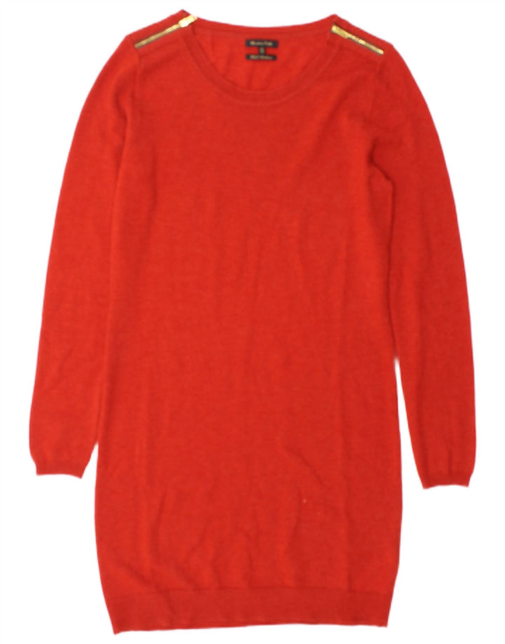 Massimo Dutti Robe pull pour femme UK 44 Laine rouge moyen