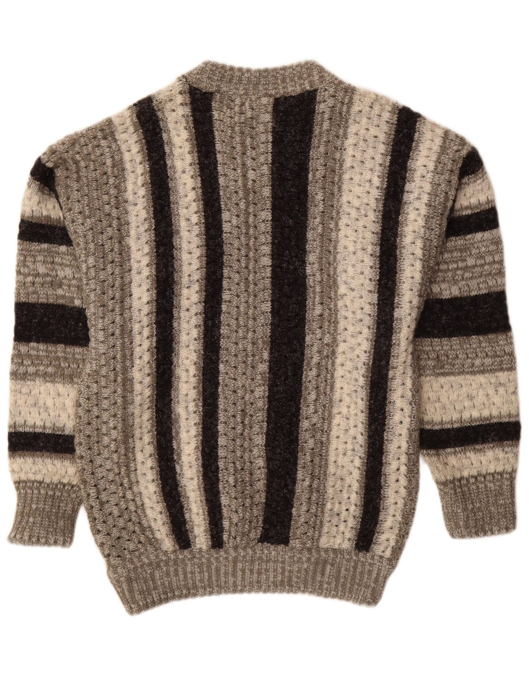 Ciao Pull Col Rond Homme Gris Moyen Rayé Acrylique