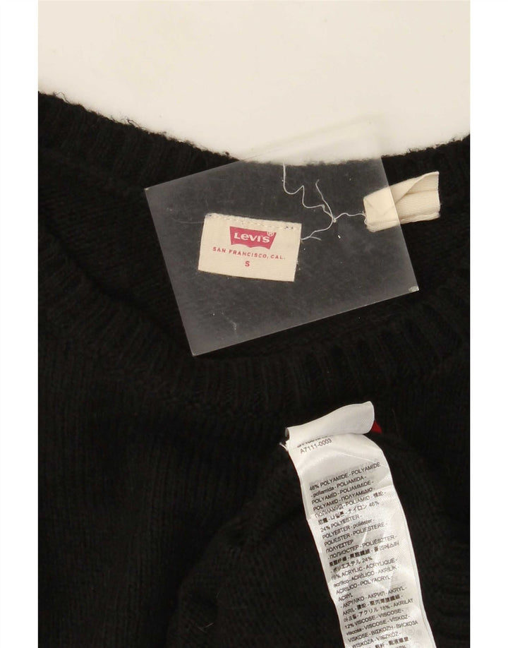 Levi's Pull Col Bateau Femme UK 10 Petit Noir Polyamide