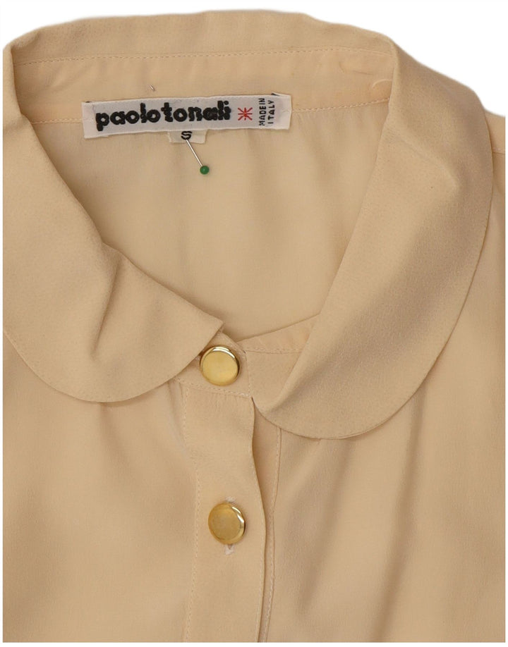 Paolo Tonali Chemisier surdimensionné pour femme UK 10 Petit Beige