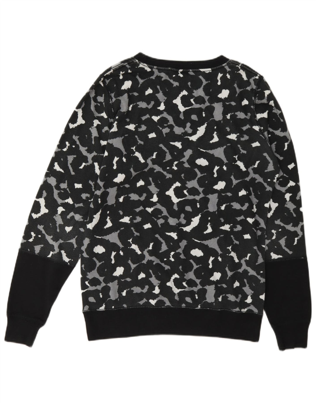 Nike Sweat-shirt pour femme UK 14 Medium Noir Imprimé animal