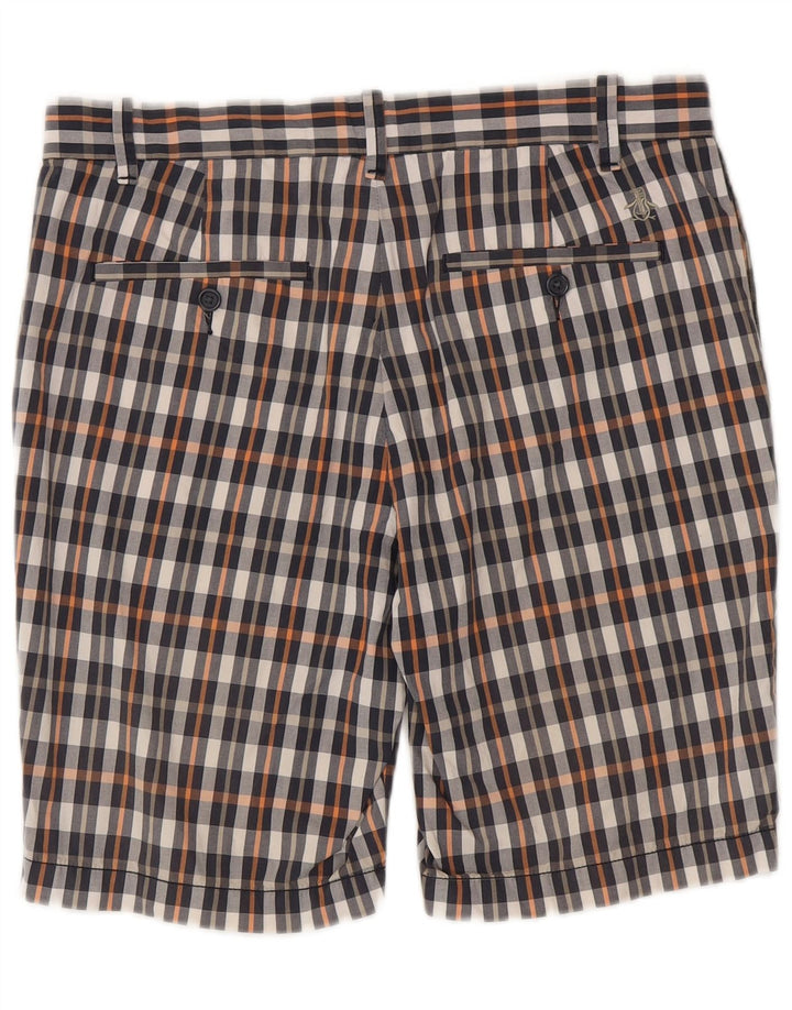 Penguin Short Chino Homme W32 Coton à Carreaux Multicolore Moyen