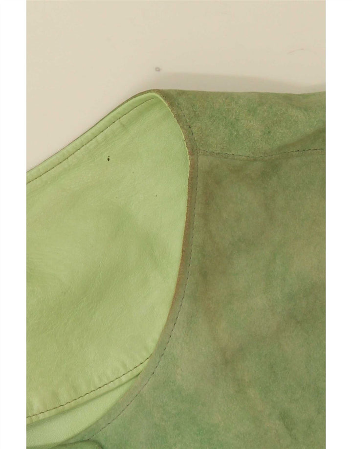 veste en daim femme vintage UK 20 2XL Vert
