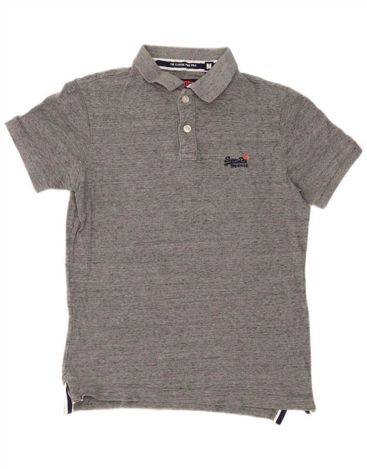 Superdry Polo Homme Gris Moyen Moucheté