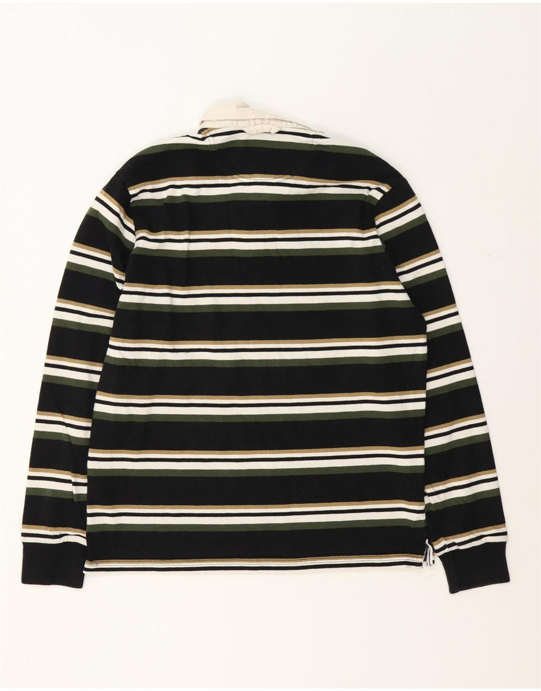 Marks & Spencer Polo de rugby à manches longues pour homme rayé noir moyen