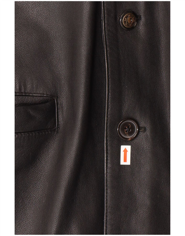 ROUTE 66 Veste en cuir pour homme UK 40 Grand cuir noir