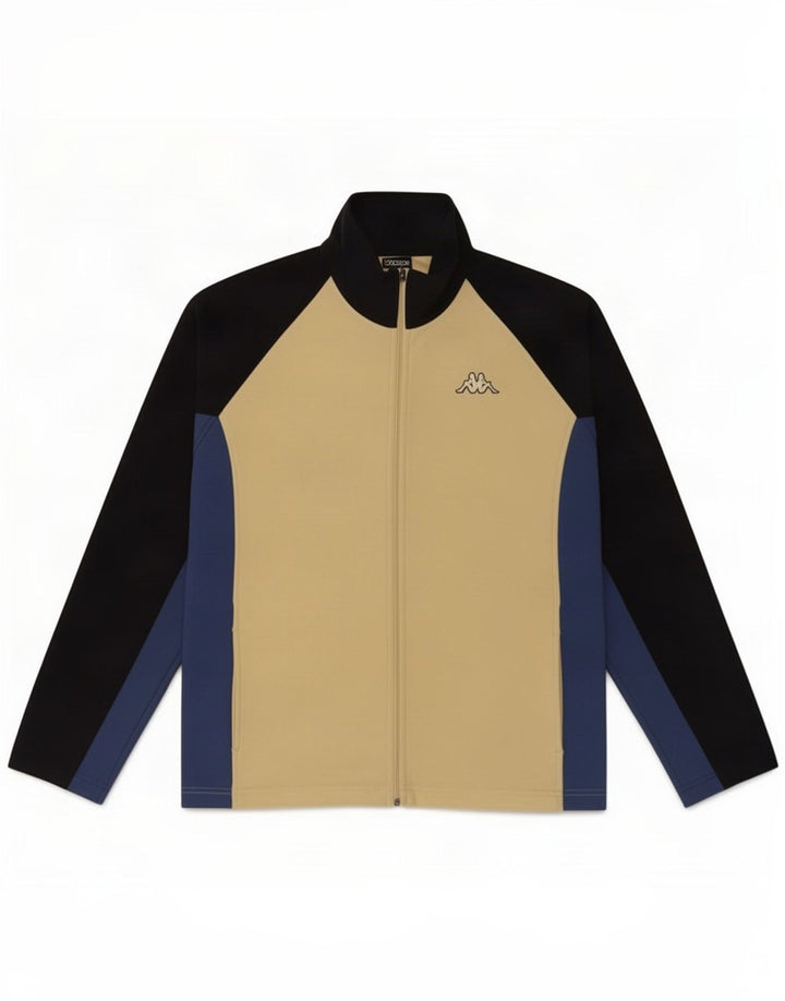 Kappa Veste de survêtement pour homme 2XL Beige Colorblock Polyester
