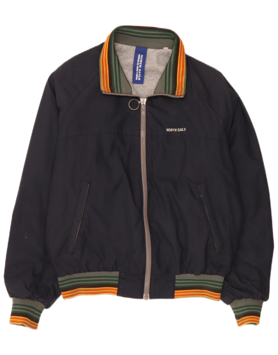North Sails Veste Bomber Homme UK 38 Medium Bleu Marine Rayé Polyamide