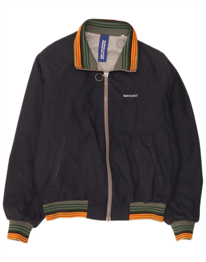 North Sails Veste Bomber Homme UK 38 Medium Bleu Marine Rayé Polyamide