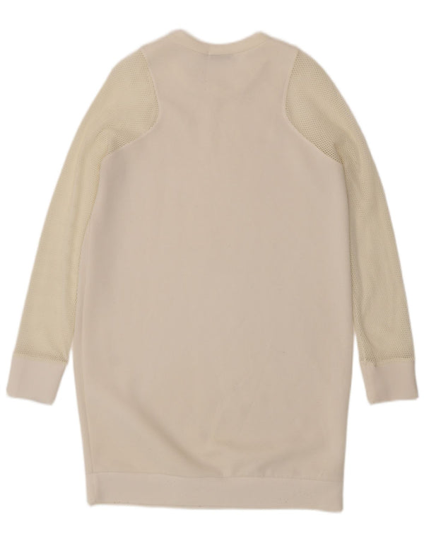 Zara Robe sweat-shirt pour femme UK 12 Medium Off White