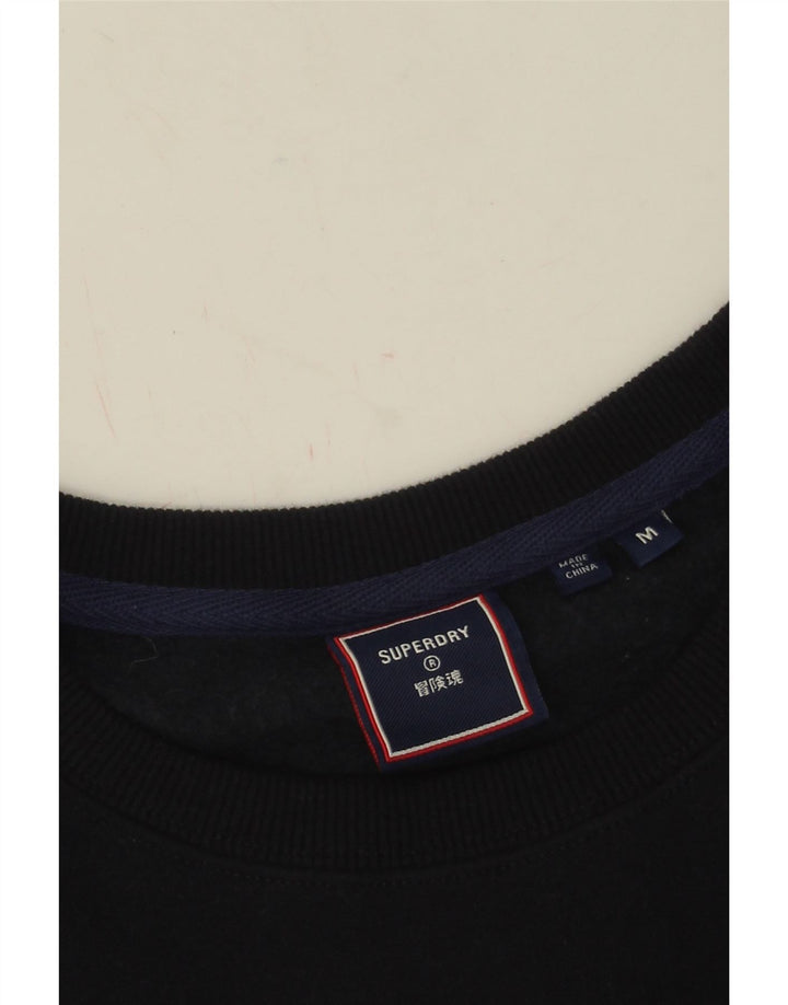 Superdry Sweat-Shirt Graphique en Coton Bleu Marine Moyen Homme