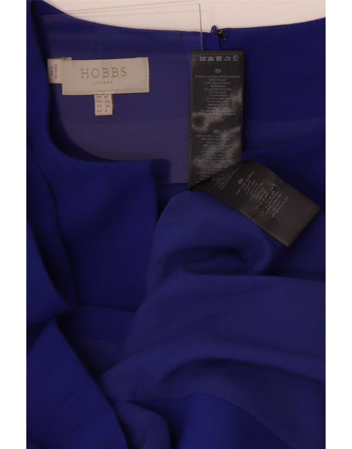 Hobbs Robe fourreau pour femme UK 10 Petit Bleu Polyester