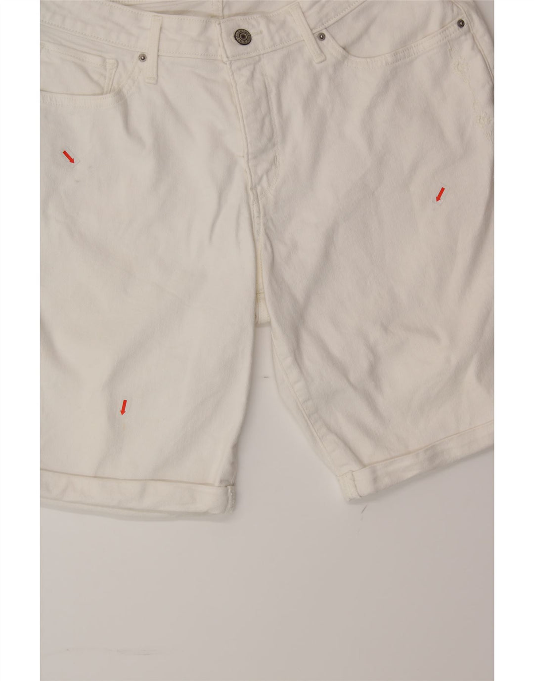 LEVI'S Womens Bermuda Denim Shorts US 18 2XL W36  White Cotton Vintage Levi's and Second-Hand Levi's from Messina Hembry 