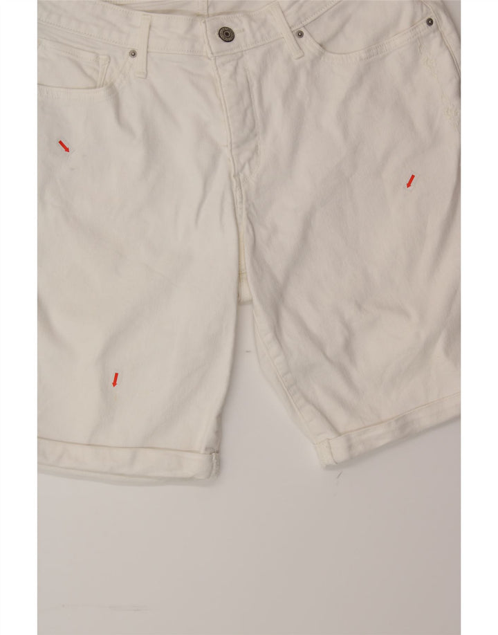 LEVI'S Womens Bermuda Denim Shorts US 18 2XL W36  White Cotton Vintage Levi's and Second-Hand Levi's from Messina Hembry 