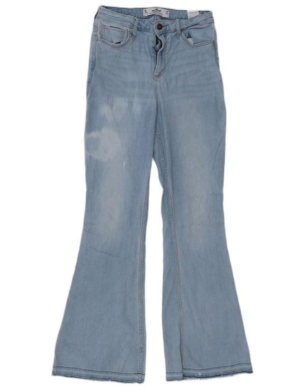 Hollister Jean évasé taille haute courbé pour femme US 9 Medium W29 L33 Bleu
