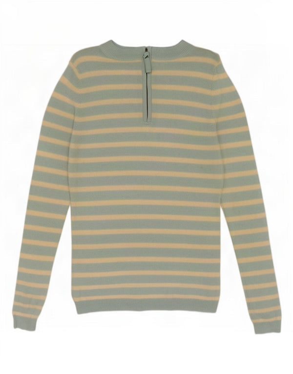 Hobbs Pull col bateau pour femme UK 6 XS en laine rayée bleue