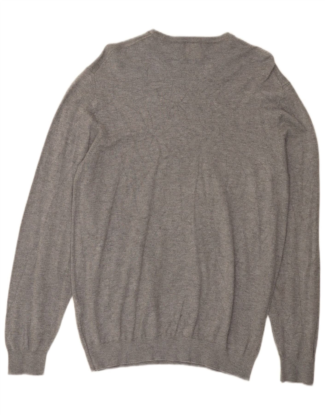 Zara Pull Col Rond Homme Gris Moyen Viscose