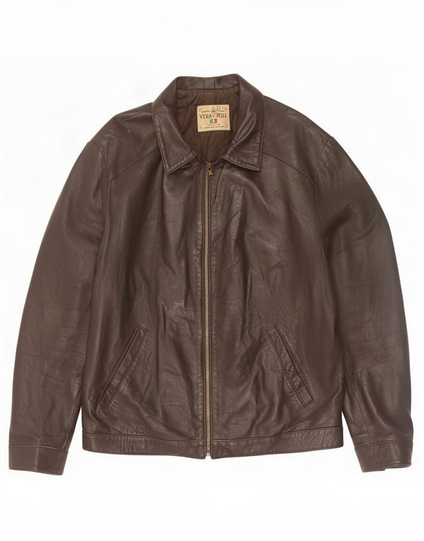 Lavorazione Artigiana Veste en Cuir Homme IT 52 XL Marron