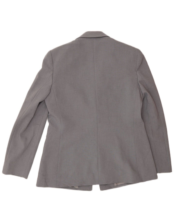 Marks & Spencer Veste blazer à 1 bouton pour femme UK 12 Gris moyen Polyester