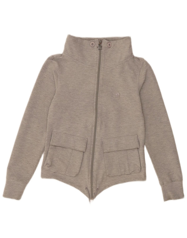 Adidas Veste de survêtement pour femme UK 10 Petit Gris Coton
