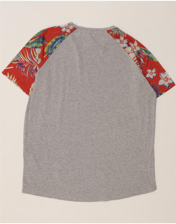 Jack & Jones T-Shirt Coupe Régulière Homme Gris XL Coton Floral