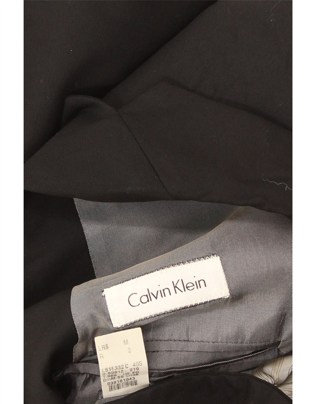 Calvin Klein Veste blazer à 3 boutons pour homme UK 38 Laine noire moyenne