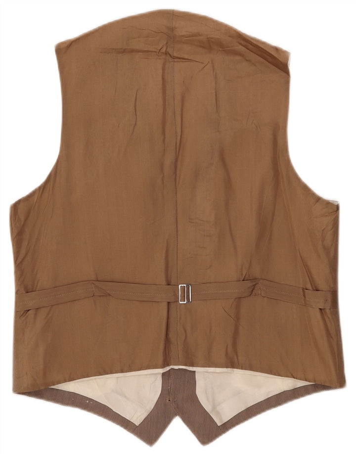 gilet homme vintage IT 52 Large Brown Pinstripe