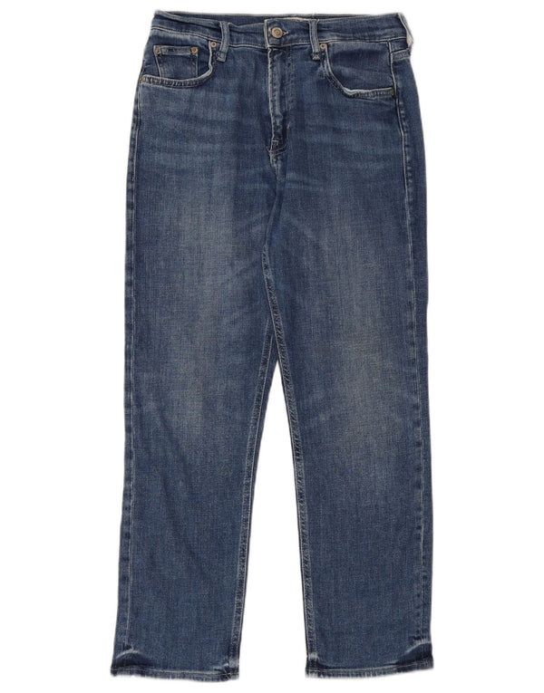 Zara Jean droit femme EU 40 Medium W30 L27 bleu coton