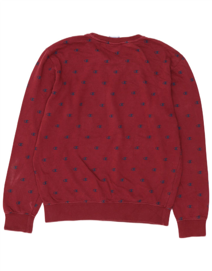 Champion Sweat-shirt graphique pour homme Petit coton bordeaux