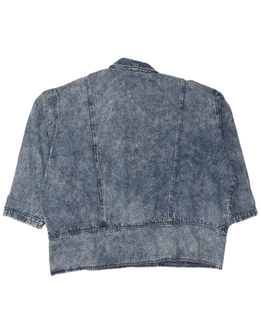 VINTAGE Veste en denim double boutonnage surdimensionnée pour femmes EU 54 5XL Bleu