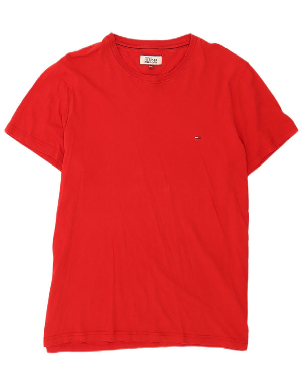Tommy Hilfiger T-Shirt Homme Top 2XL Rouge Coton