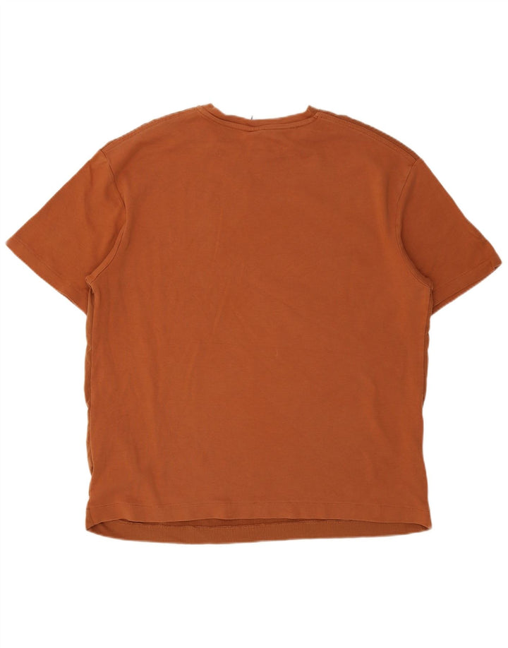Zara Homme T-Shirt Top Large Marron Coton
