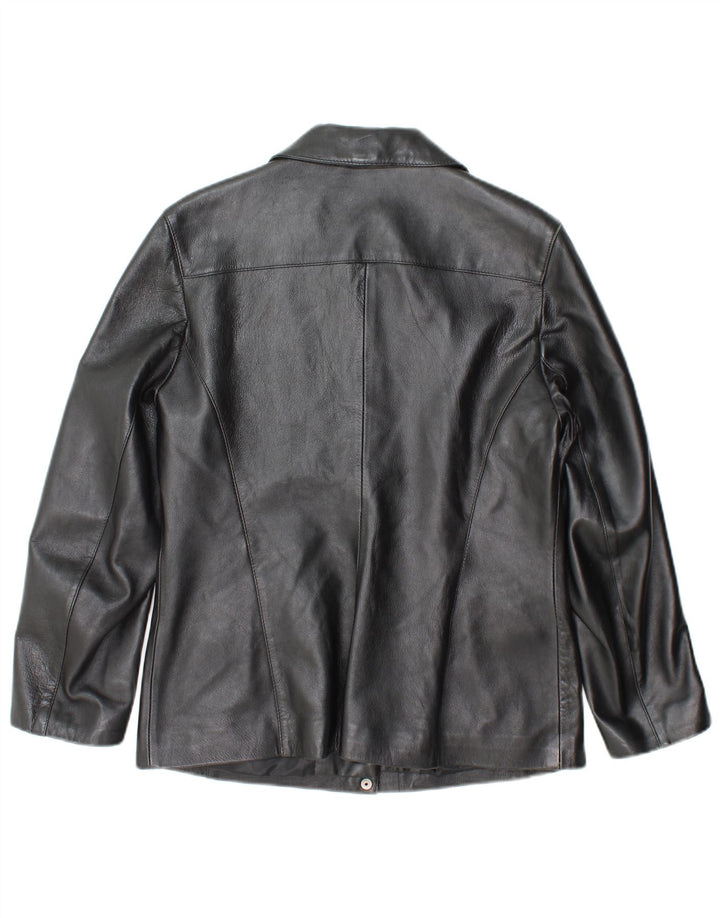 Principes Veste en cuir petite femme UK 12 Cuir noir moyen
