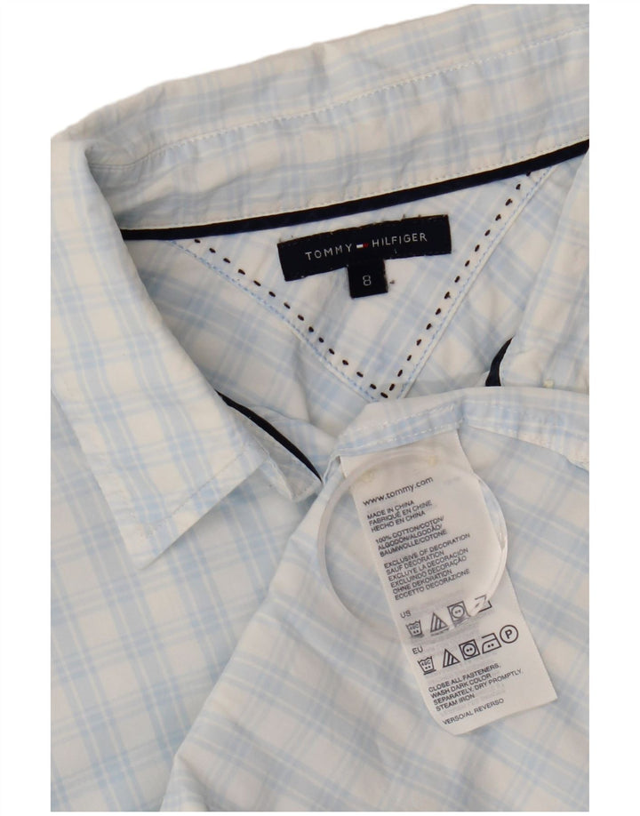 Tommy Hilfiger Chemise Femme US 8 Medium Blue Check Coton