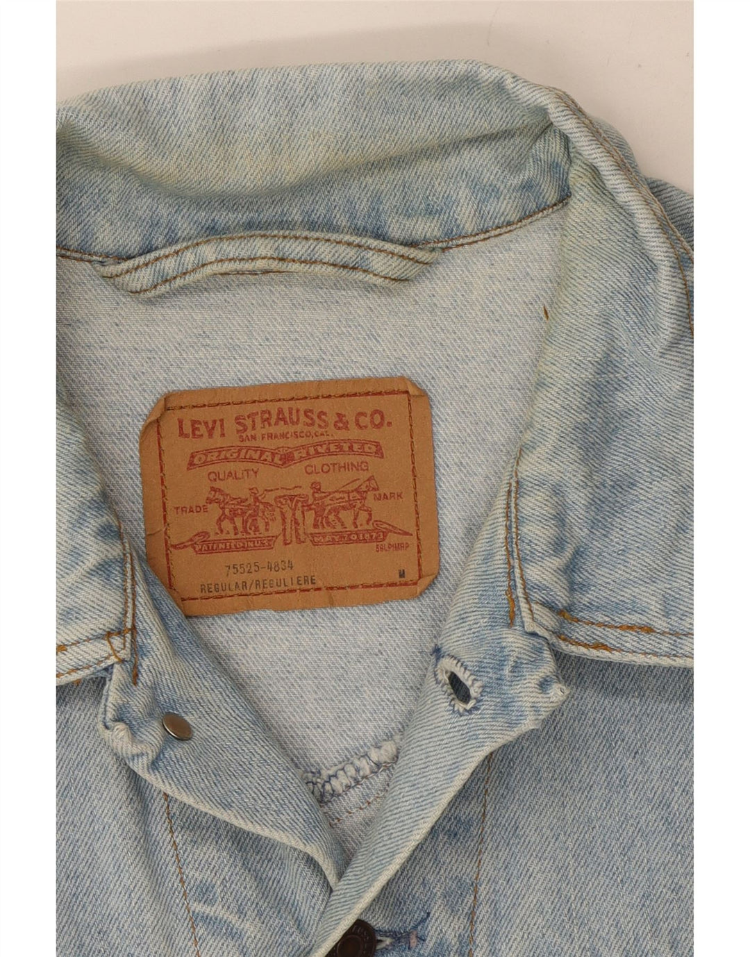Levi's Veste en Jean Homme UK 38 Bleu Moyen