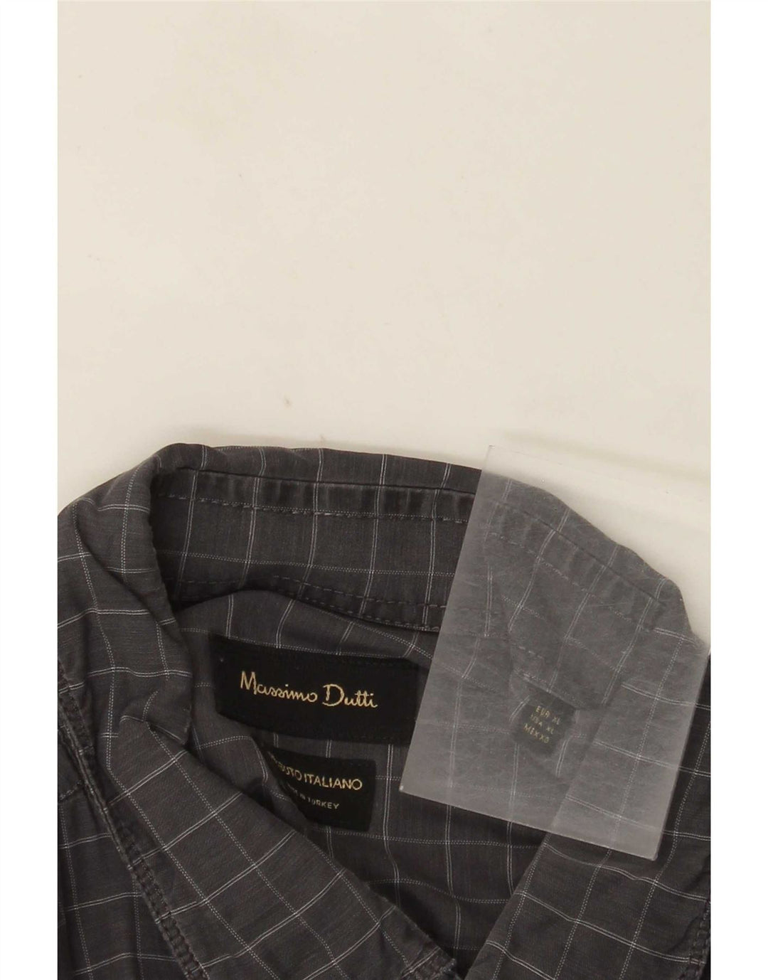 Massimo Dutti Chemise Homme XL Gris Carreaux