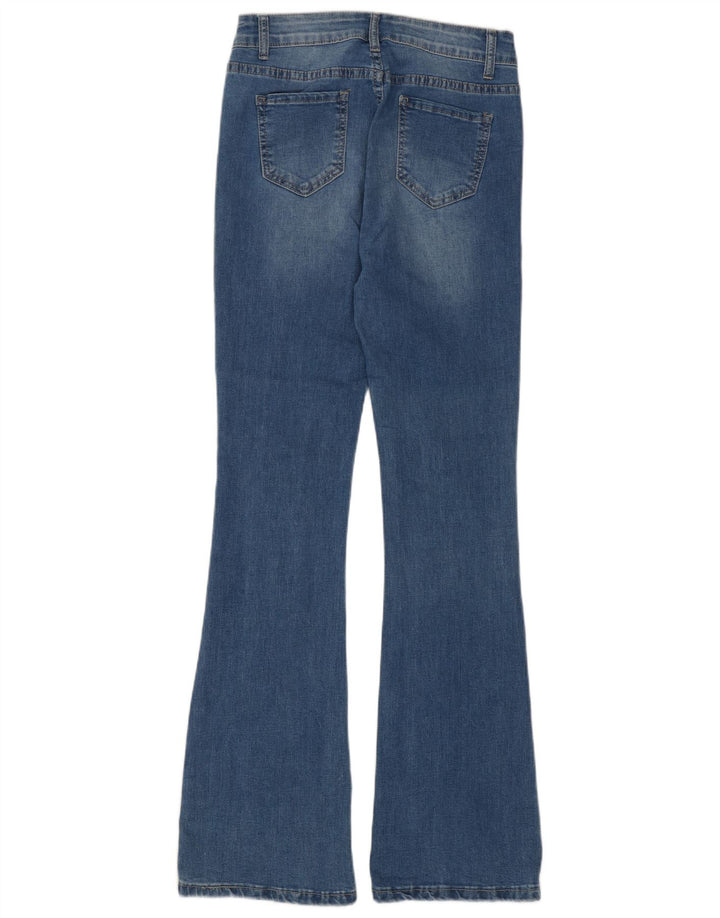 Libero Jean Slim Flare Femme Moyen W27 L31 Bleu Coton