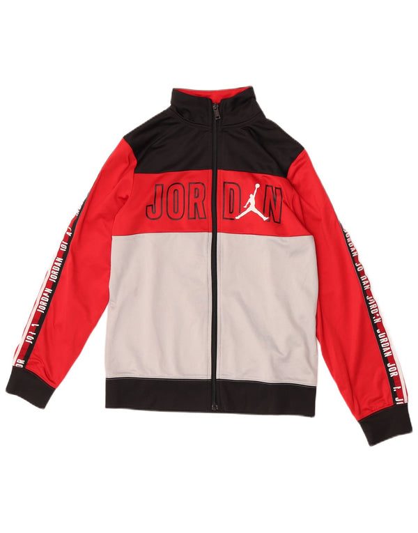 Jordan Veste de survêtement graphique pour garçon 12-13 ans Large Rouge Colorblock