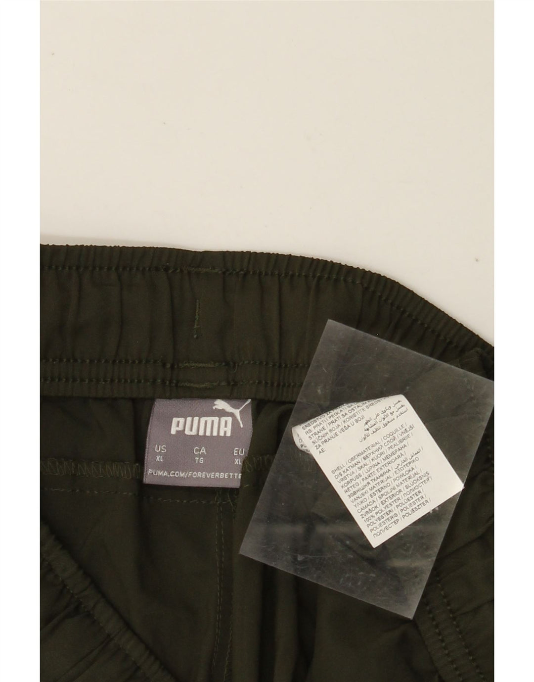 PUMA Short de Sport Homme XL Kaki Polyester