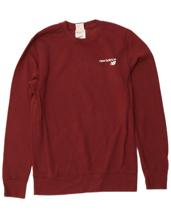 NEW BALANCE Sweat-shirt pour homme en coton bordeaux moyen