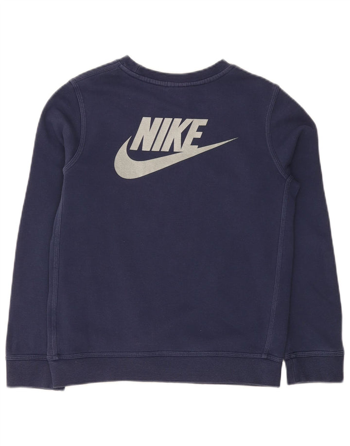 NIKE Pull sweat-shirt graphique Swoosh pour garçon 10-11 ans Bleu marine moyen