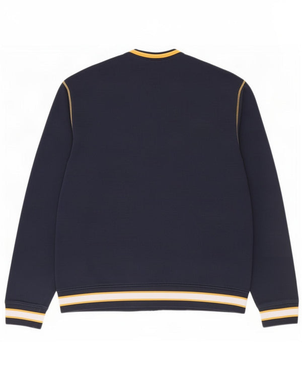 Asics Sweat-shirt graphique pour homme 2XL en coton color block bleu marine
