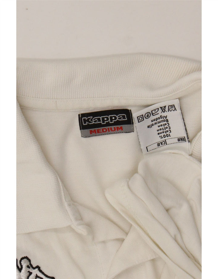 KAPPA Mens Polo Shirt Medium White Cotton