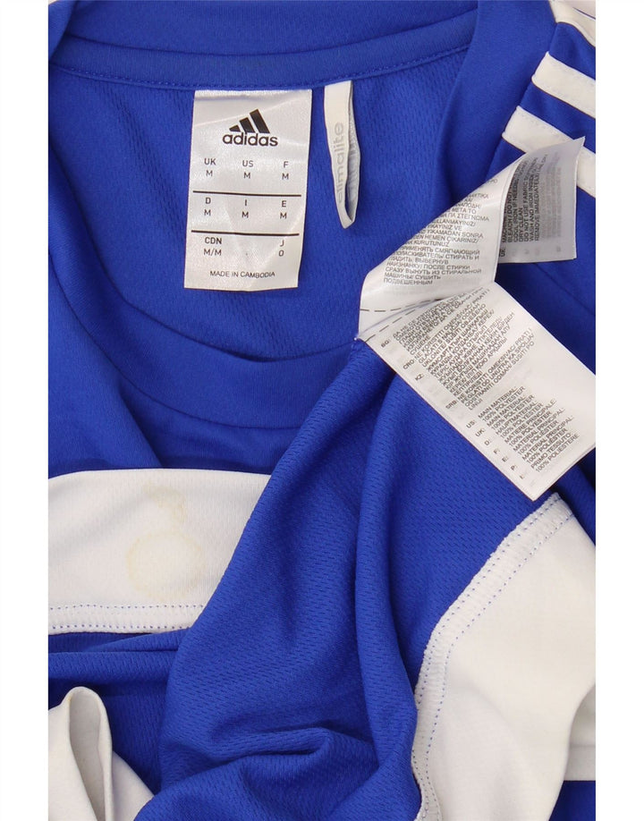ADIDAS T-Shirt Climalite Homme Bleu Moyen Polyester Colorblock