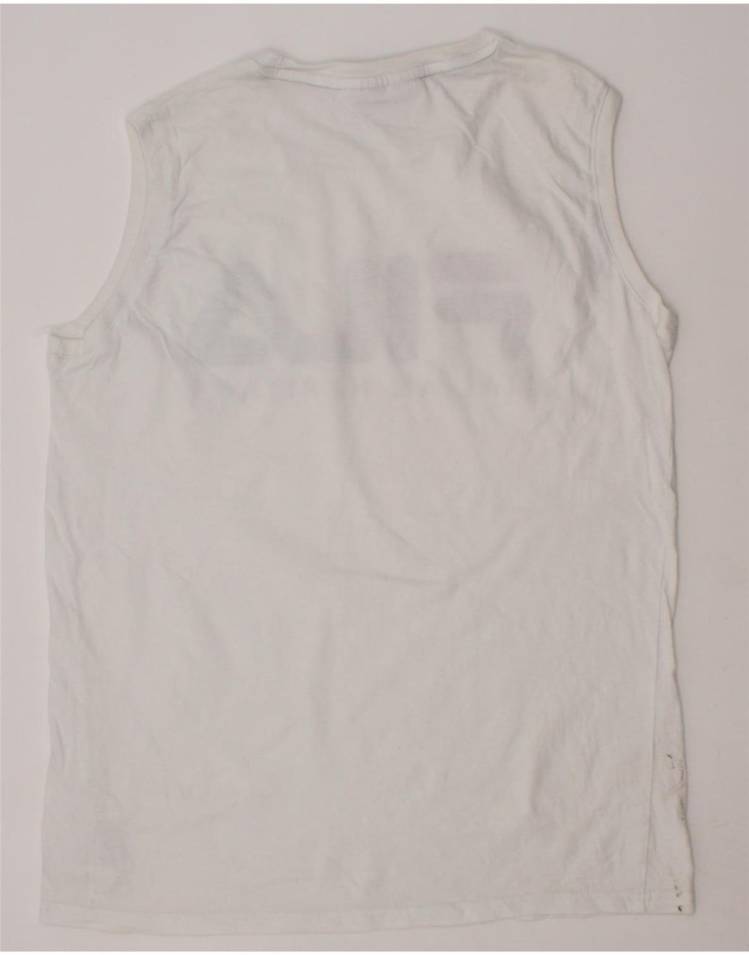 FILA Boys Graphic Vest Top 13-14 Years White Cotton Vintage Fila and Second-Hand Fila from Messina Hembry 