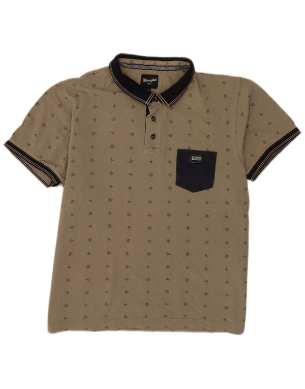 Wrangler Polo Rugby Homme XL Kaki Coton