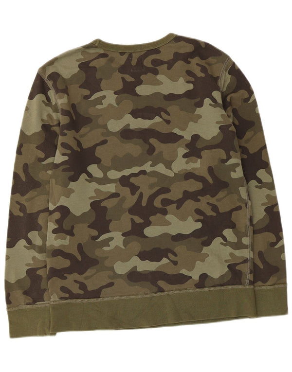 Gap Sweat-Shirt Graphique Garçon 14-15 Ans 2XL Kaki Camouflage Coton