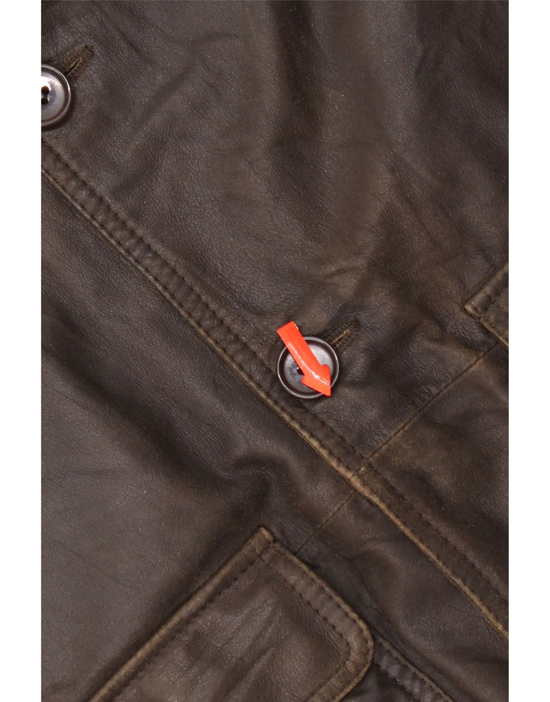 Gimo's Veste en cuir bomber pour homme UK 38 Cuir marron moyen