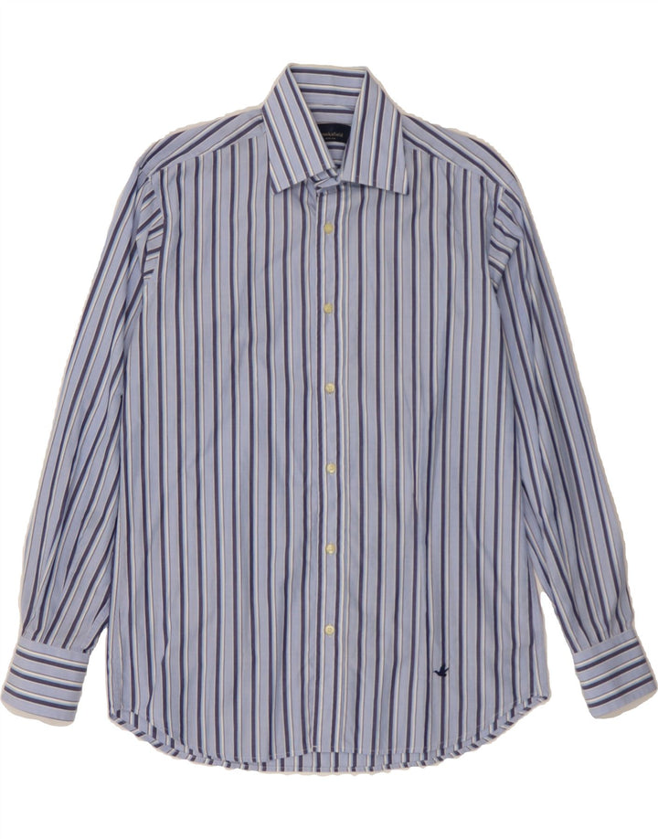 BROOKSFIELD Mens Shirt Size 39 Medium Blue Striped Cotton Vintage Brooksfield and Second-Hand Brooksfield from Messina Hembry 