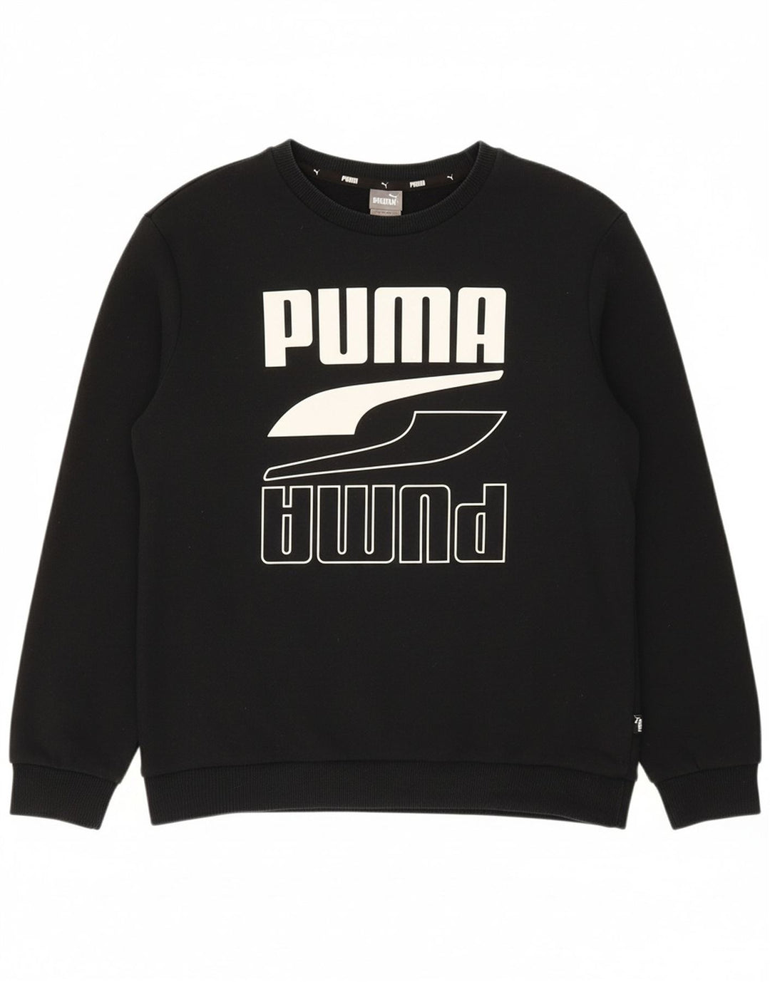 PUMA Girls Graphic Sweatshirt Jumper 13-14 Years Black